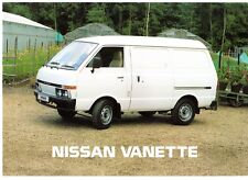 Nissan Vanette Van 1985-86 UK Market Foldout Sales Brochure Petrol Diesel, used for sale  UK