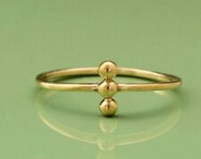 14k Solid Gold Minimalist Round Beaded Dot Ring Handmade Valentines Ring Gift, käytetty myynnissä  Leverans till Finland