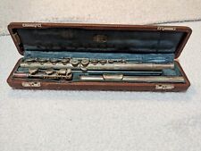 Old Vintage Antique Silver Plated Cadet Flute By Cundy-Bettoney Co. Model 100  for sale  Shipping to South Africa
