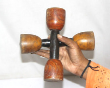 Pesas antiguas de madera hechas a mano de colección un par 10283 segunda mano  Embacar hacia Mexico
