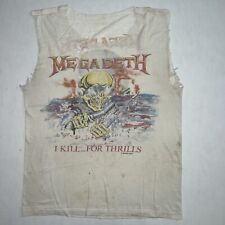 Camisa vintage Megadeth I Kill For Thrills 1988 speed metal muito desgastada comprar usado  Enviando para Brazil