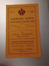 12.09.1953 sudbury town for sale  SUDBURY