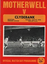 Motherwell clydebank 22nd for sale  DUNDEE