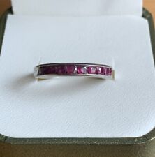 Used, 950 Platinum Burmese Ruby Band Ring  Size P / TGGC/ 6g/ With Certificate for sale  Shipping to South Africa