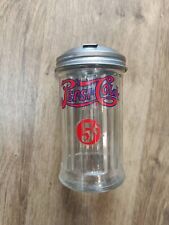 vintage pepsi Cola Glass sugar dispenser with Stainless Steel Lid, used for sale  Shipping to South Africa