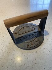 Vintage Hamburger Press / Cast Iron /wood , used for sale  Canada