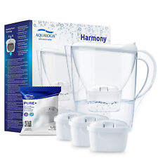 Aqualogis Harmony 2.6L Water Pitcher Jug and 3 Filter Cartridges 3 months Pack, used for sale  Shipping to South Africa