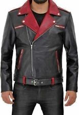 Used, Stylish Biker Motorcycle Genuine Lambskin Leather Handmade BLACK Men's Jacket for sale  Shipping to South Africa