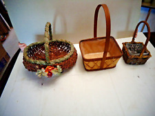 Three wicker baskets for sale  DISS