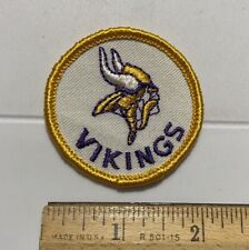 Parche de recuerdo bordado redondo de 2"" con logotipo del equipo de fútbol americano de la NFL Minnesota Vikings segunda mano  Embacar hacia Argentina