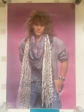 Original Vintage 1986 Bon Jovi POSTER Jon com lenços Rock N' Roll música dos anos 80 comprar usado  Enviando para Brazil