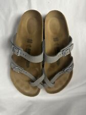 Birkenstock Mayari 40 Regular Nubuck Leather Dove Gray Grey Sandals EUC for sale  Shipping to South Africa