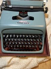 Vintage rare Olivetti studio 44 Aqua blue typewriter with case￼ for sale  Shipping to South Africa