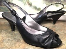 Black leather slingback for sale  Olympia