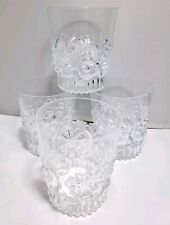 4 Pilgrim Adams Clear Glass Old Fashioned Rocks Tumbler SET 3⅝" x 3" Vtg 8ozs for sale  Shipping to South Africa