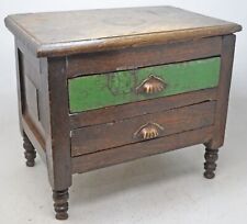 Antiga mesa lateral de madeira cômoda original antiga feita à mão tamanho pequeno comprar usado  Enviando para Brazil
