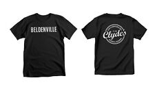 Camiseta preta masculina Clydes Corner Bar logotipo BELDENVILLE nova em folha 100% algodão, usado comprar usado  Enviando para Brazil