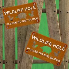 Wildlife hole sign for sale  SWANSEA