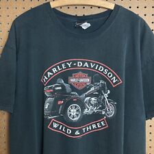 Usado, Camiseta Harley Davidson Talla 2XL Wild & Three Wheel Trike Motociclista Motocicleta NY segunda mano  Embacar hacia Argentina
