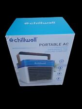 Ventilador de aire acondicionado/blanco portátil Chillwell azul/ligero/2 horas usado segunda mano  Embacar hacia Mexico