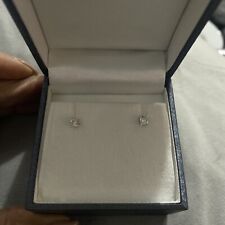 9ct White Gold 0.25ct Real Diamond Earrings for sale  WOLVERHAMPTON