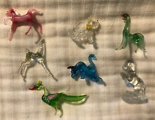 Lote de 7 estatuetas minúsculas vintage miniatura animais cavalos arte soprada à mão vidro comprar usado  Enviando para Brazil