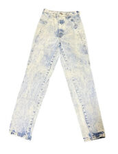 Usado, Jeans vintage chique 27”x30” cintura alta mãe tamanho 9 azul desgastado lavagem ácida EUA comprar usado  Enviando para Brazil