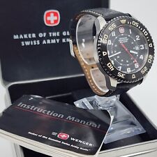 Reloj de buceo militar suizo Wenger 79284 para hombre caja original folleto 45 mm nuevo bate segunda mano  Embacar hacia Argentina