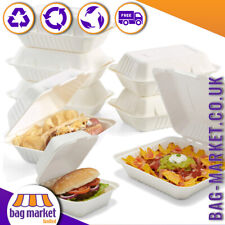 White bagasse takeaway for sale  STAFFORD