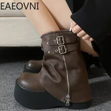 Woman Platform Ankle Boots Fashion Round Toe Pipe Short Boots Thick Bottom for sale  Shipping to South Africa