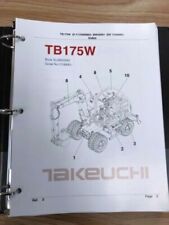 Used, Takeuchi TB175W Parts Manual S/N 17540001 Free Priority Shipping for sale  Miami
