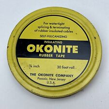 Fita de borracha isolante Okonite 3/4" X 30 pés para cabos lata vintage estoque antigo comprar usado  Enviando para Brazil
