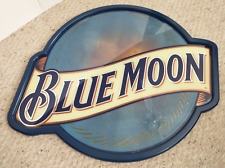 Auténtico 2004 BLUE MOON BREWING COMPANY letrero de cerveza de vidrio hombre cueva cerveceraiana! segunda mano  Embacar hacia Mexico