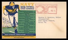 MayfairStamps EUA 1939 Maryland Metered Naval Academy Branch Football Schedule Co comprar usado  Enviando para Brazil