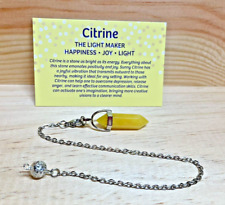 Citrine crystal pendulum for sale  MANCHESTER
