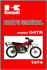 KAWASAKI Peças Manual G4TR D 1974 Lista de Catálogo de Peças de Reposição G4TR-D, usado comprar usado  Enviando para Brazil