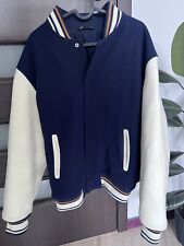 Zara Jacket Men ( blue baseball jacket with white sleeves), używany na sprzedaż  PL