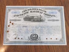 1902 Chicago Rock Island and Pacific Railway Company certificado de acciones lote AU segunda mano  Embacar hacia Mexico