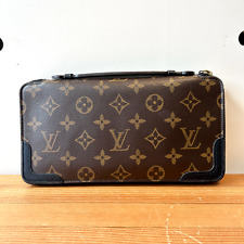 Usado, Cartera Louis Vuitton Marrón Monograma Cuero Monograma Macassar Zippy XL 0916VB segunda mano  Embacar hacia Argentina