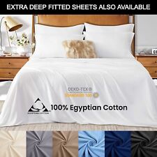 Lençóis de cama 100% algodão egípcio solteiro casal king super king Reino Unido comprar usado  Enviando para Brazil
