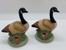 Vintage Biedermann Porcelain Figurines Pair Of Canada Geese Goose Sri Lanka READ for sale  Shipping to South Africa