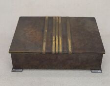 Art Deco Silver Crest Bronze Wood Lined Desk Box 522-827, used for sale  Shipping to South Africa