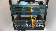 Complete Cisco CCENT CCNA CCNP  2821 2600 XM WS-3750-24 FREE RACK 14U for sale  Shipping to South Africa