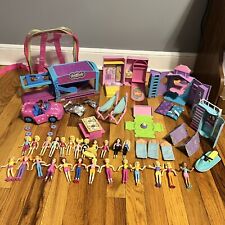 Polly Pocket Closet Case, Sleeping Bags, Camp Set, Horse Stable With 25 Dolls for sale  Shipping to South Africa