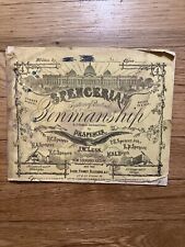 Vtg 1869ish spencerian for sale  Tallahassee