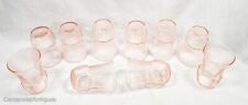 MacBeth Evans -Depression Glass Pink- Petalware Juice Glasses -3 1/2" - Set of 9, used for sale  Shipping to South Africa