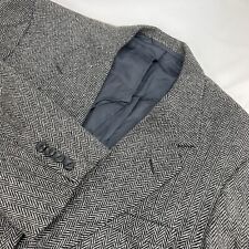 Oxxford Clothes Men's Grey Houndstooth Cashmere Blazer Jacket 44T for sale  Shipping to South Africa