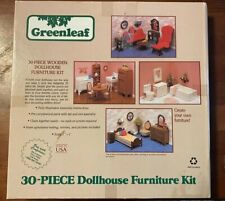 Kit de muebles de madera para casa de muñecas Greenleaf vintage de 30 piezas 1" = 1' - 9030 completo, usado segunda mano  Embacar hacia Argentina