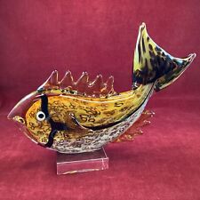 Usado, Vidrio soplado pez ornamental marrón (10C) MO# 8767 segunda mano  Embacar hacia Argentina