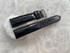 Used, 18mm/16mm Genuine Real Black Alligator Crocodile Leather Grain Watch Strap Band for sale  Shipping to South Africa